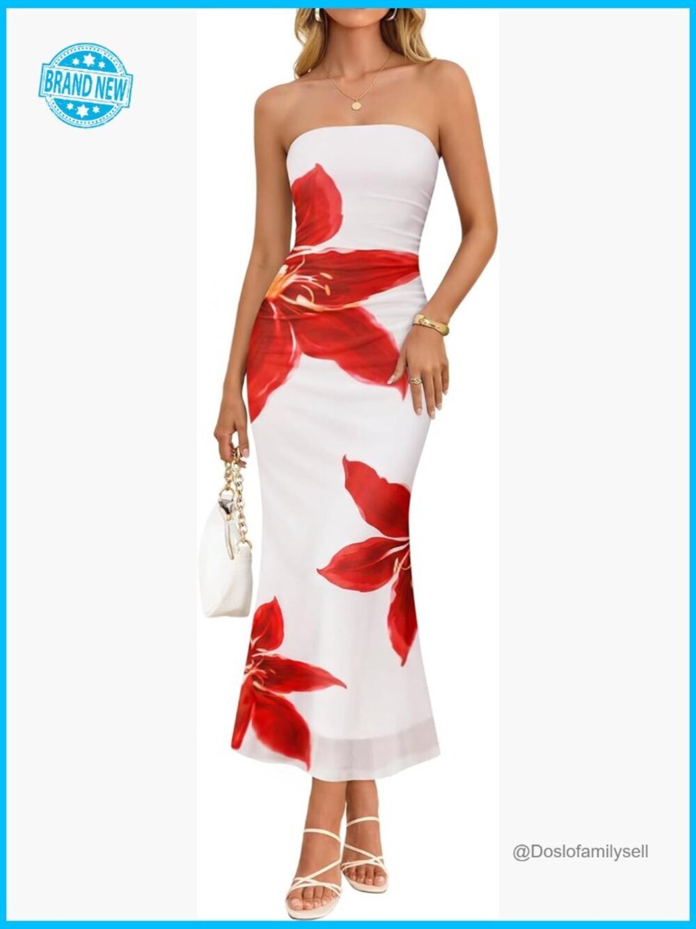 Strapless Maxi Dress Boho Chic Summer Wedding Guest Beach Bodycon Mesh